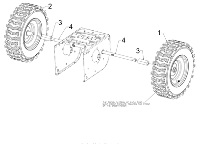 Wheels And Axle Diagram and Parts List for 2X26-INCHHP (31AM5CVS710)(2017) Cub Cadet Snow Blower